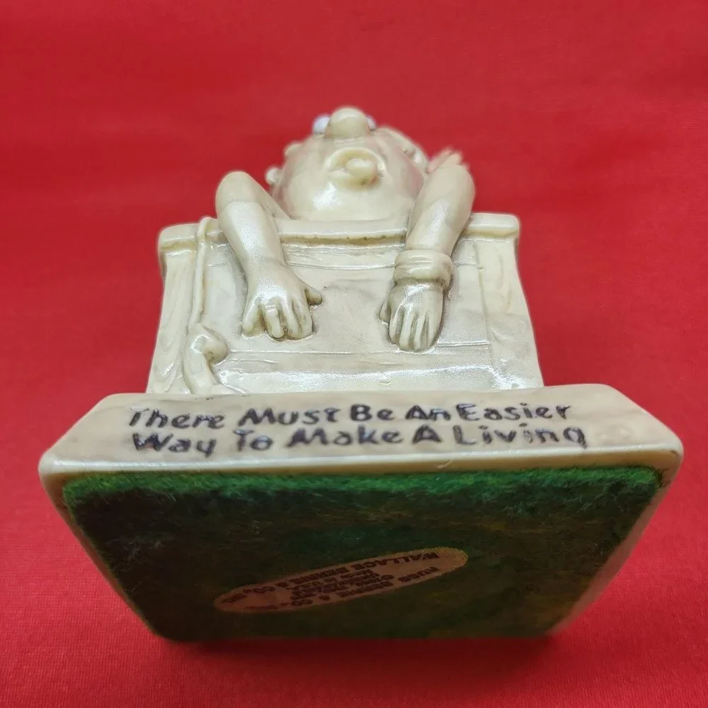 Vintage 1970 Russ Berries Statue There Must Be An Easier Way To Make A Living